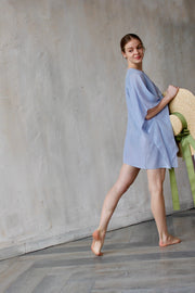 Blue Linen Kimono
