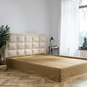 Cache sommier en lin naturel
