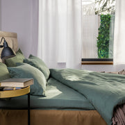 Green Linen Duvet Cover