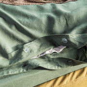 Green Linen Duvet Cover
