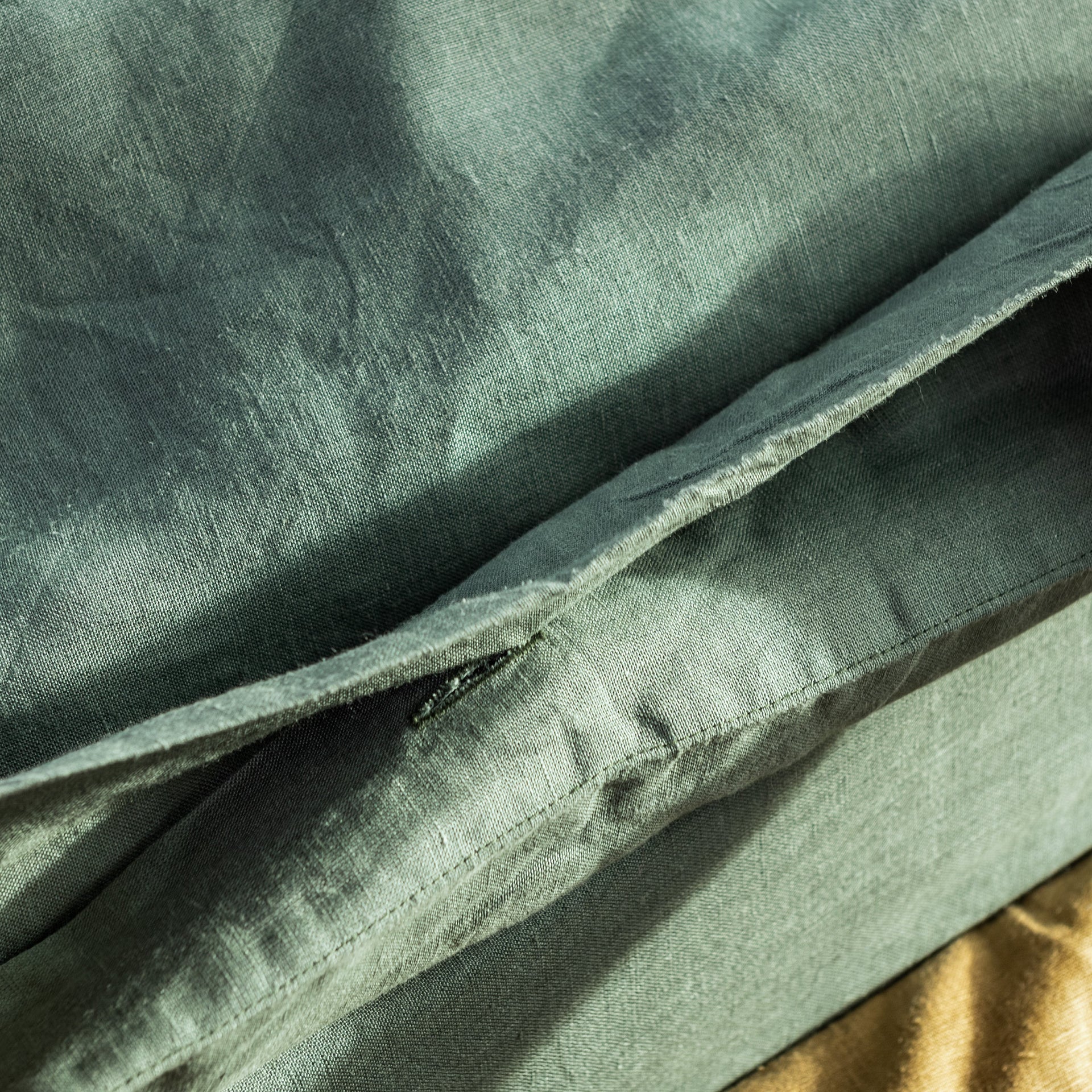 Green Linen Duvet Cover