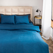 Blue Linen Duvet Cover