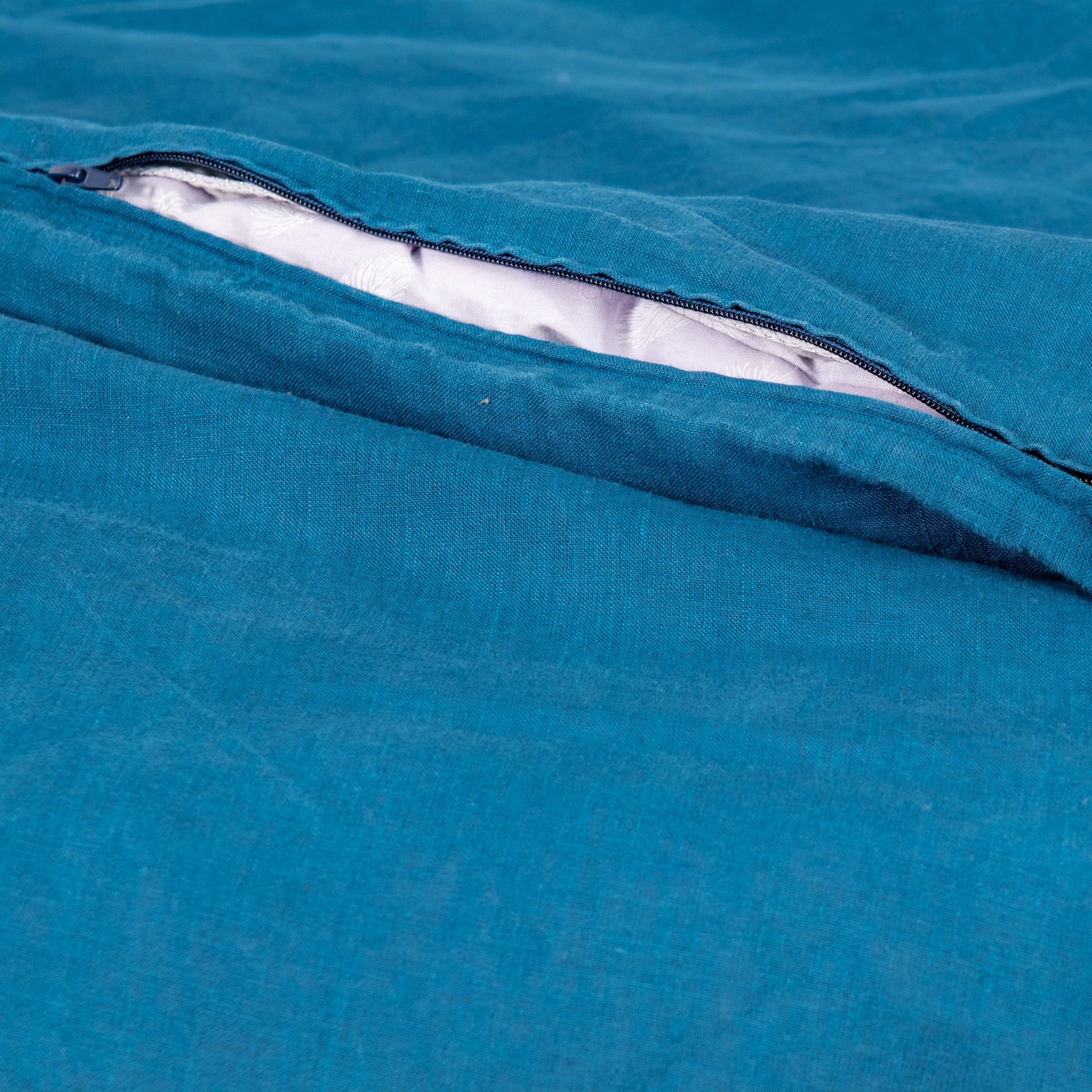 Blue Linen Duvet Cover