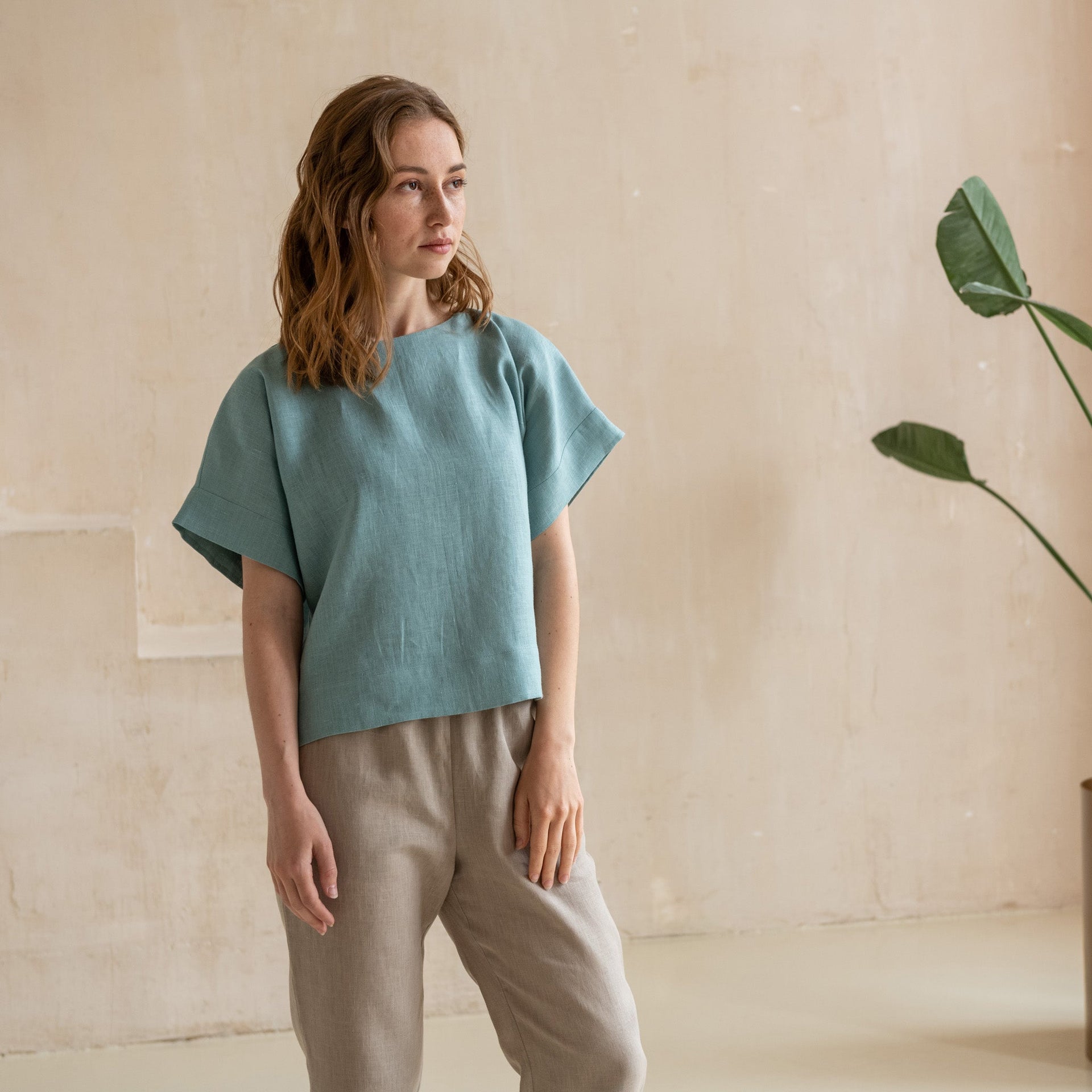 Linen Tee Top