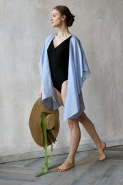 Blue Linen Kimono