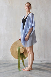 Blue Linen Kimono