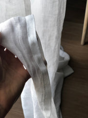 Voilages blancs en lin