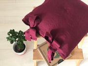 Linen Sham with Bow Ties
