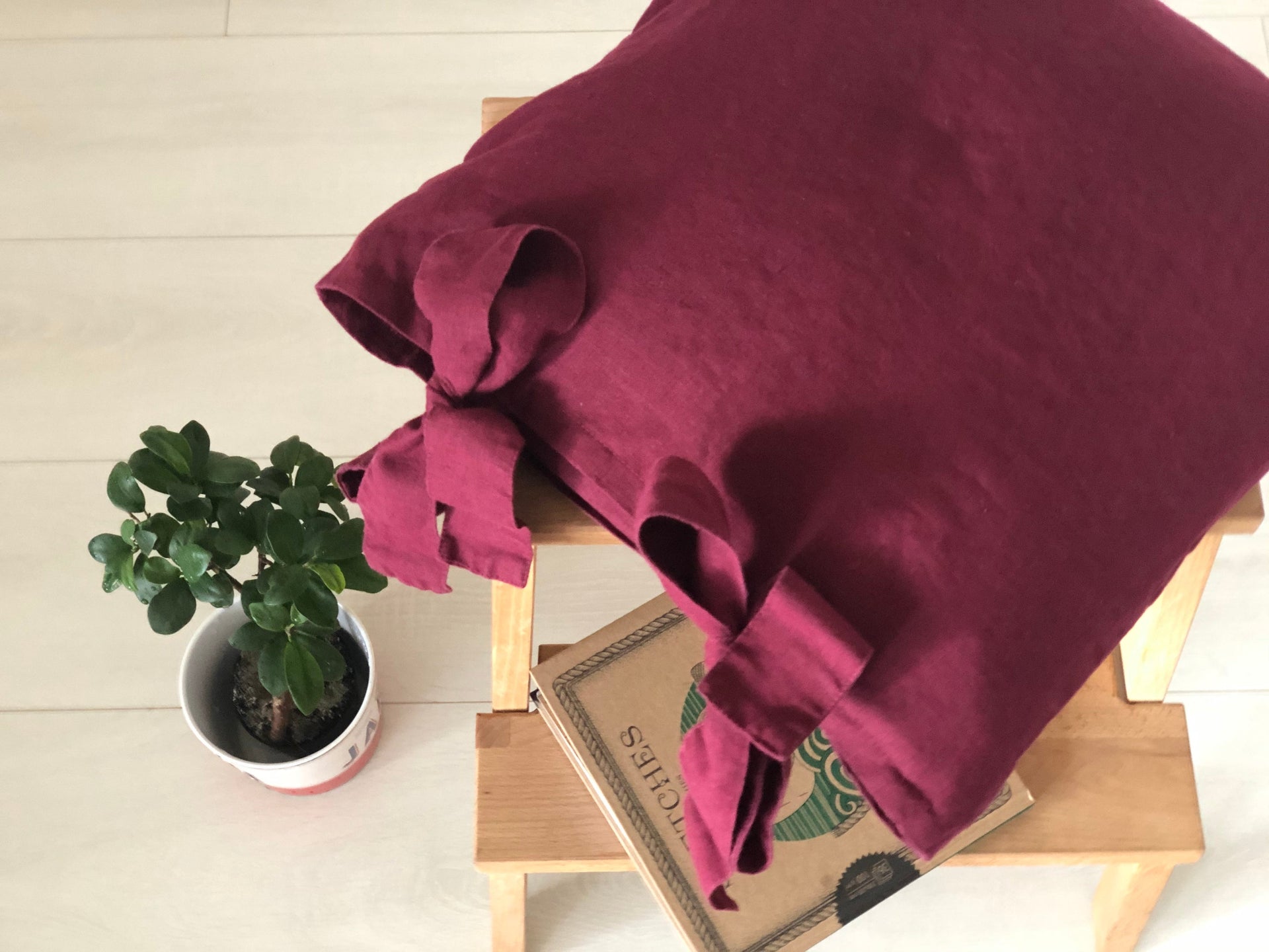 Linen Sham with Bow Ties