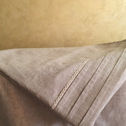 Linen Duvet Cover with Pleats and Lace