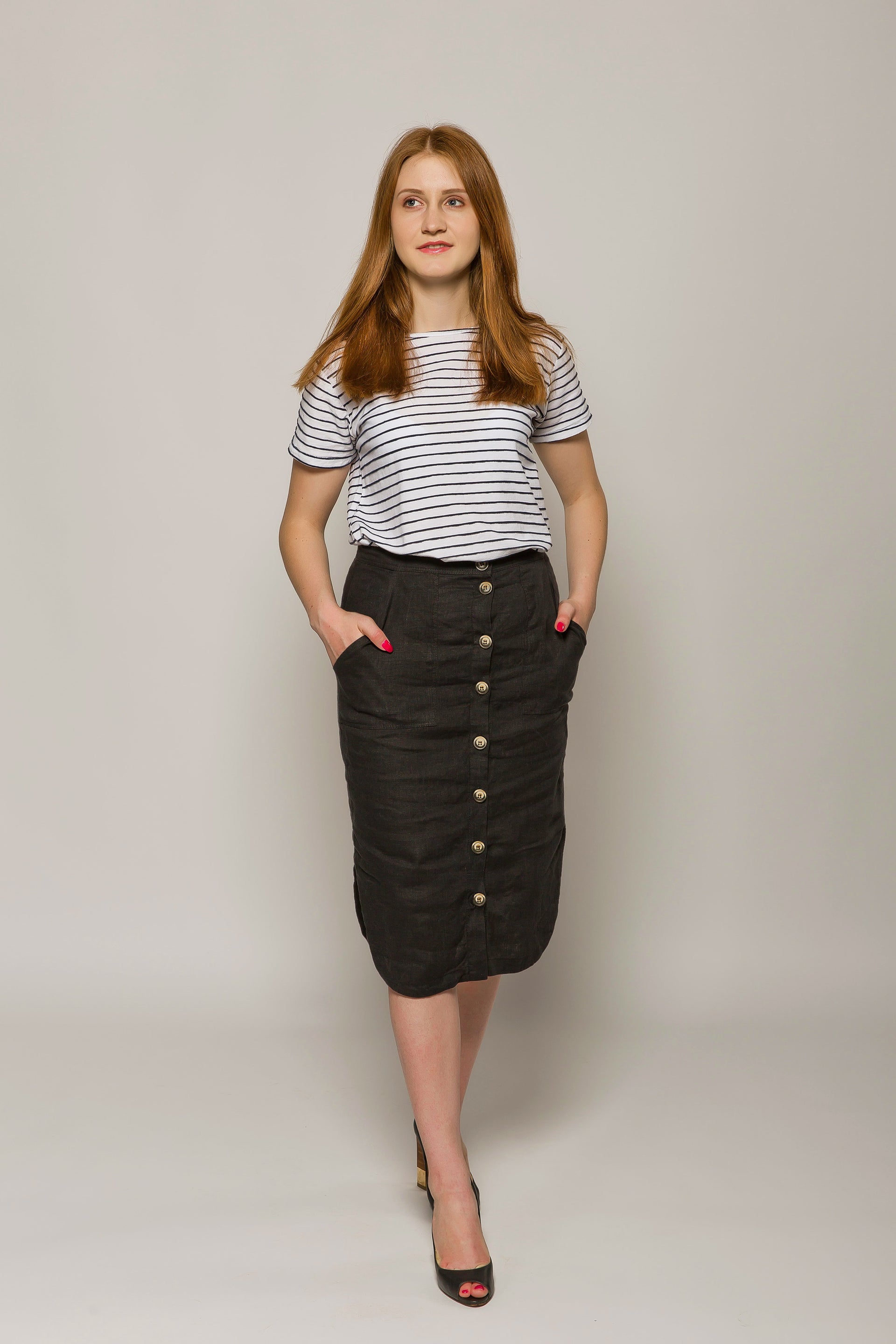Linen Pencil Skirt