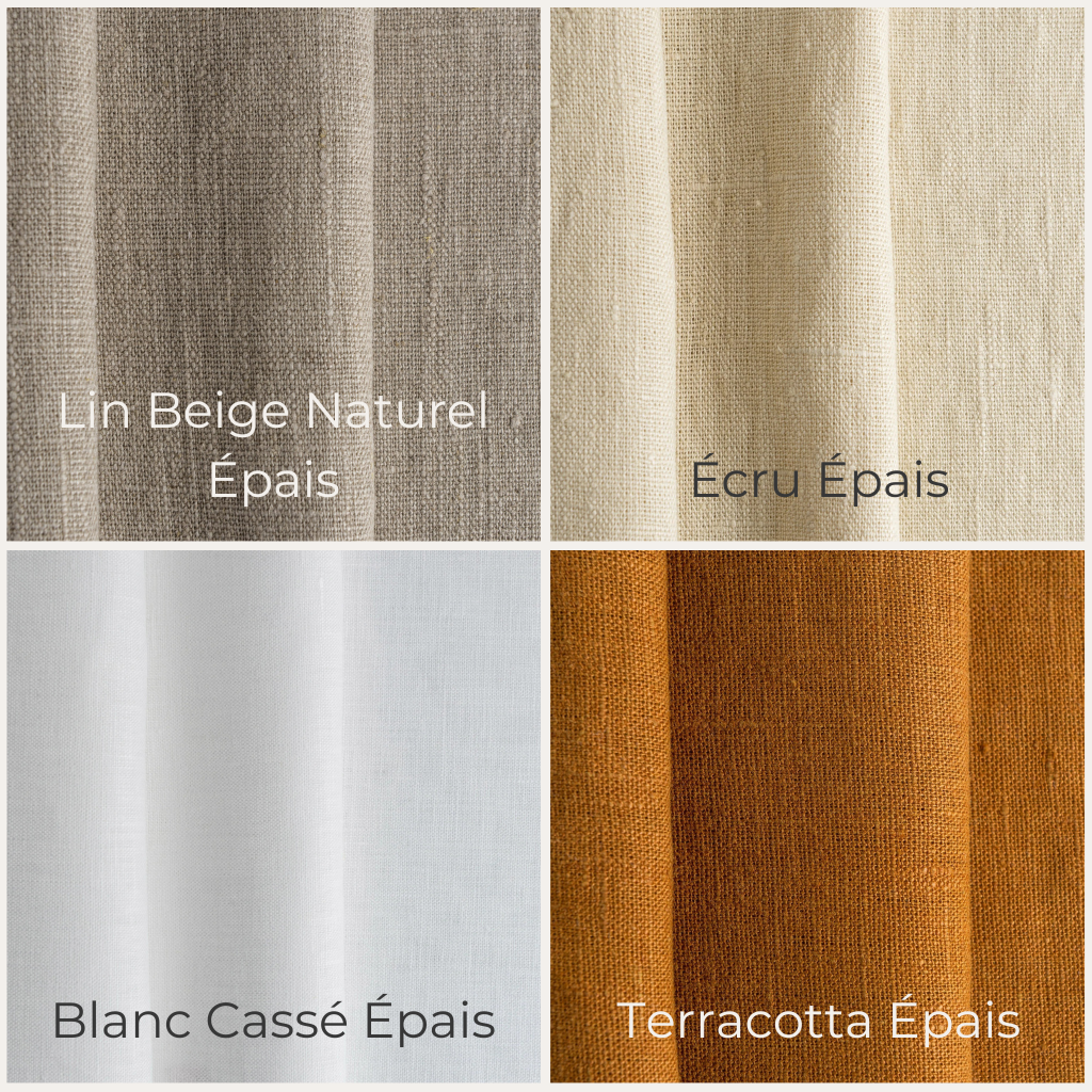 @color:Lin Beige Naturel Épais, color:Écru Épais, color:Blanc Cassé Épais, color:Terracotta Épais