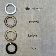 @ GROMMET COLOR: Laiton/Plastique, GROMMET COLOR: Bronze/Plastique, GROMMET COLOR: Nickel Mat/Plastique, Grommet Color: Noir/Plastique