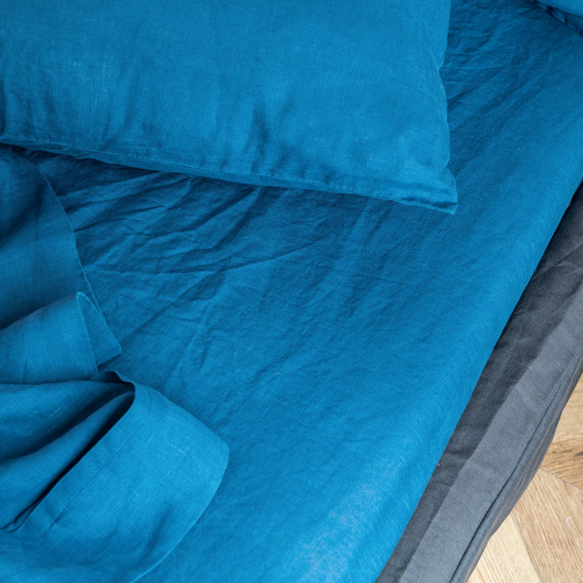 Blue Linen Flat Sheet 