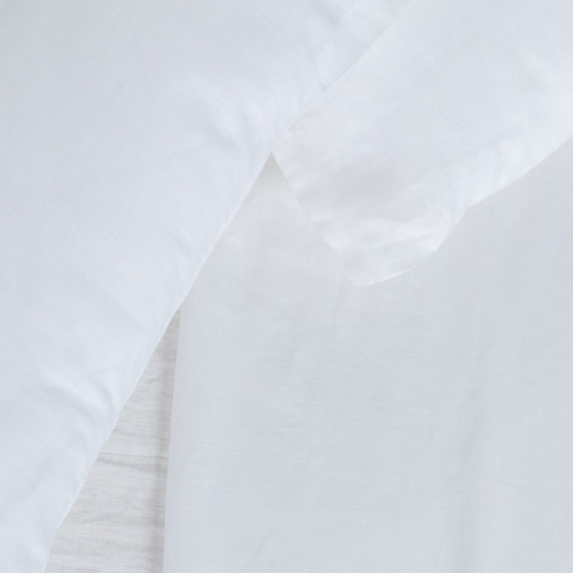 White Linen Pillowcase