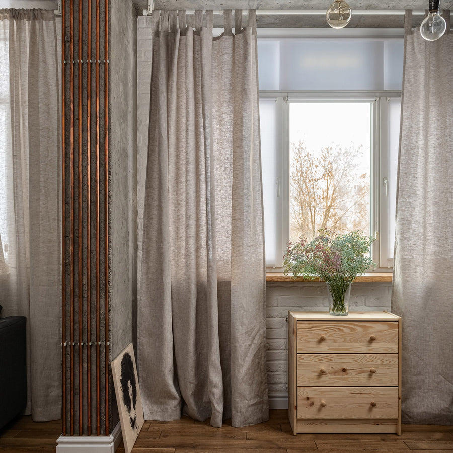 Linen Tab Top Curtain Panel