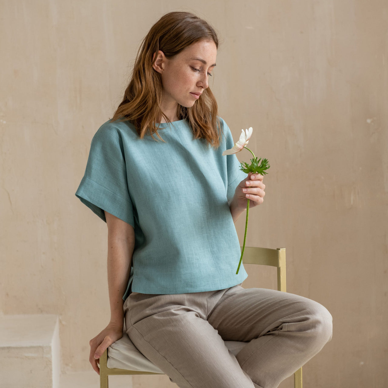 Linen Tee Top