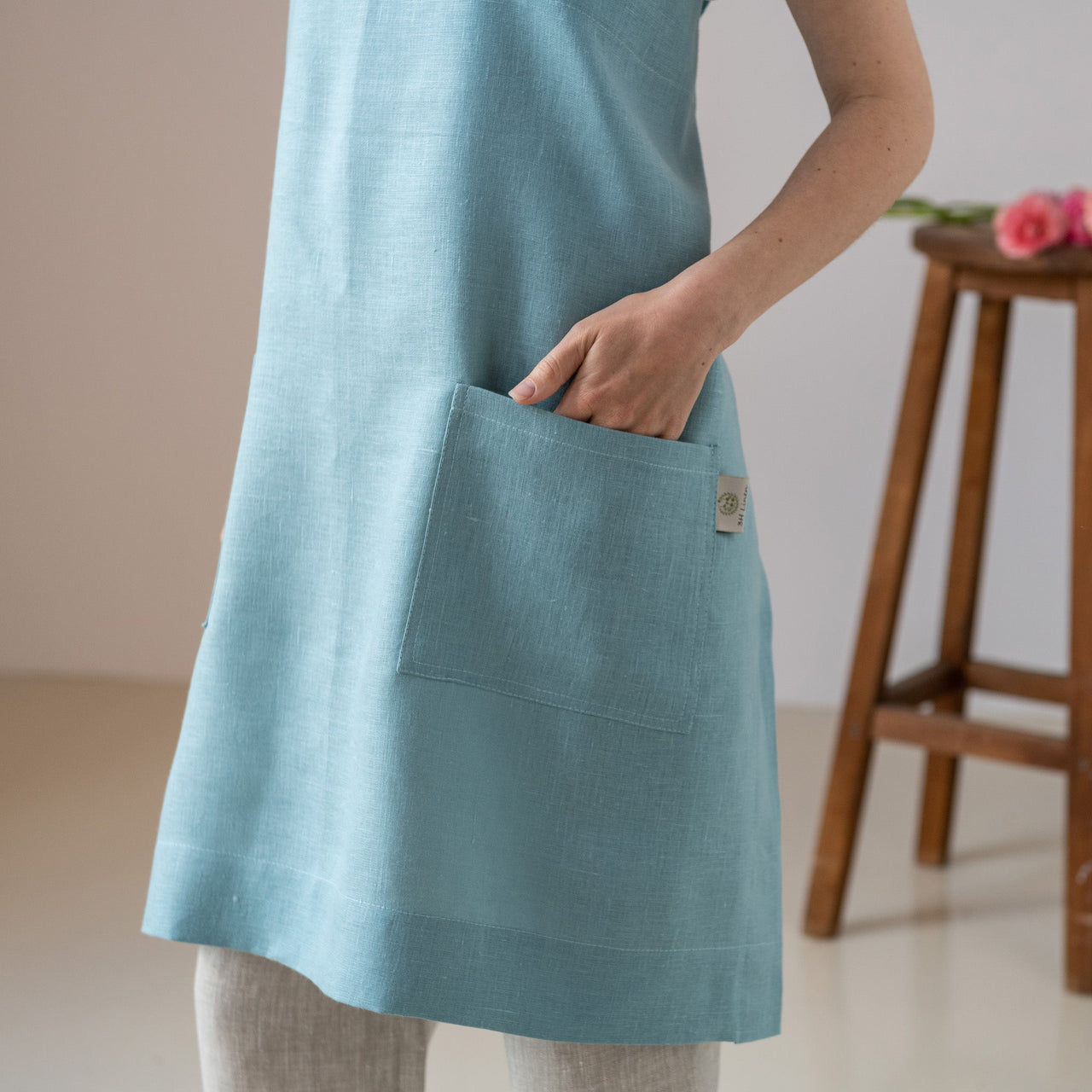 Linen No-tie Apron 