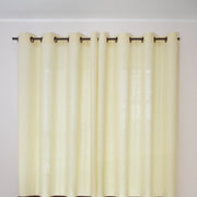 Grommet Linen Curtain Panel with Blackout Lining