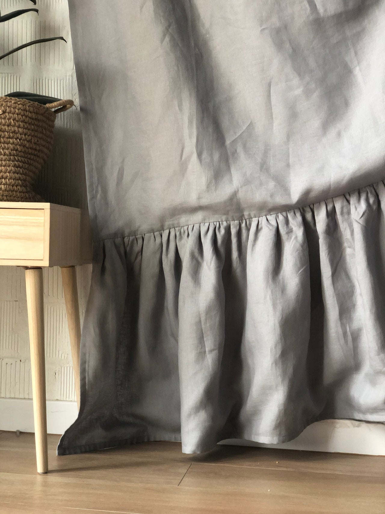 Ruffled Rod Pocket Blackout Curtain 