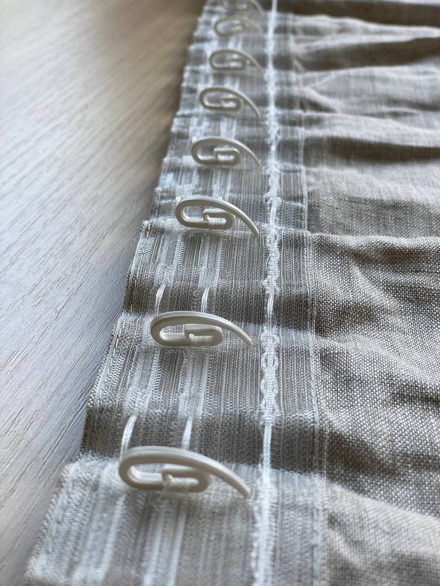 Pencil Pleat Linen Blackout  Curtain